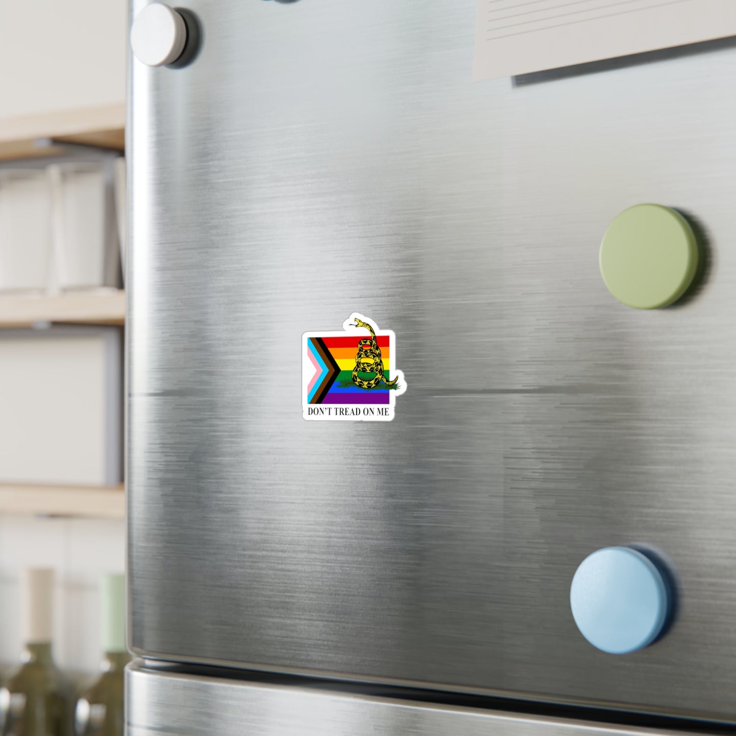 Progress Pride Flag - Don't Tread On Me - Kiss-Cut Vinyl Decals